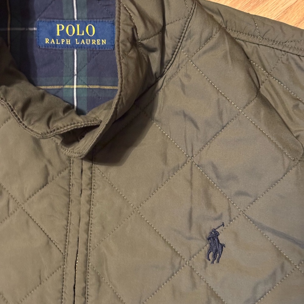 Polo Ralph Lauren Men's Khaki Quilted Jacket nano puffer type bomber military